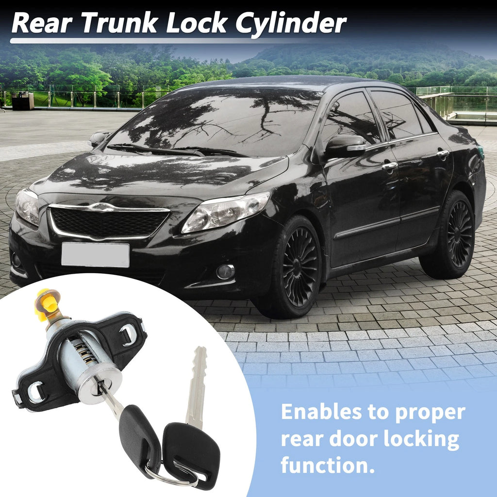 Trunk Lock Cylinder with 2 Keys Replacement for Toyota Corolla 1.8L (2003–2008)