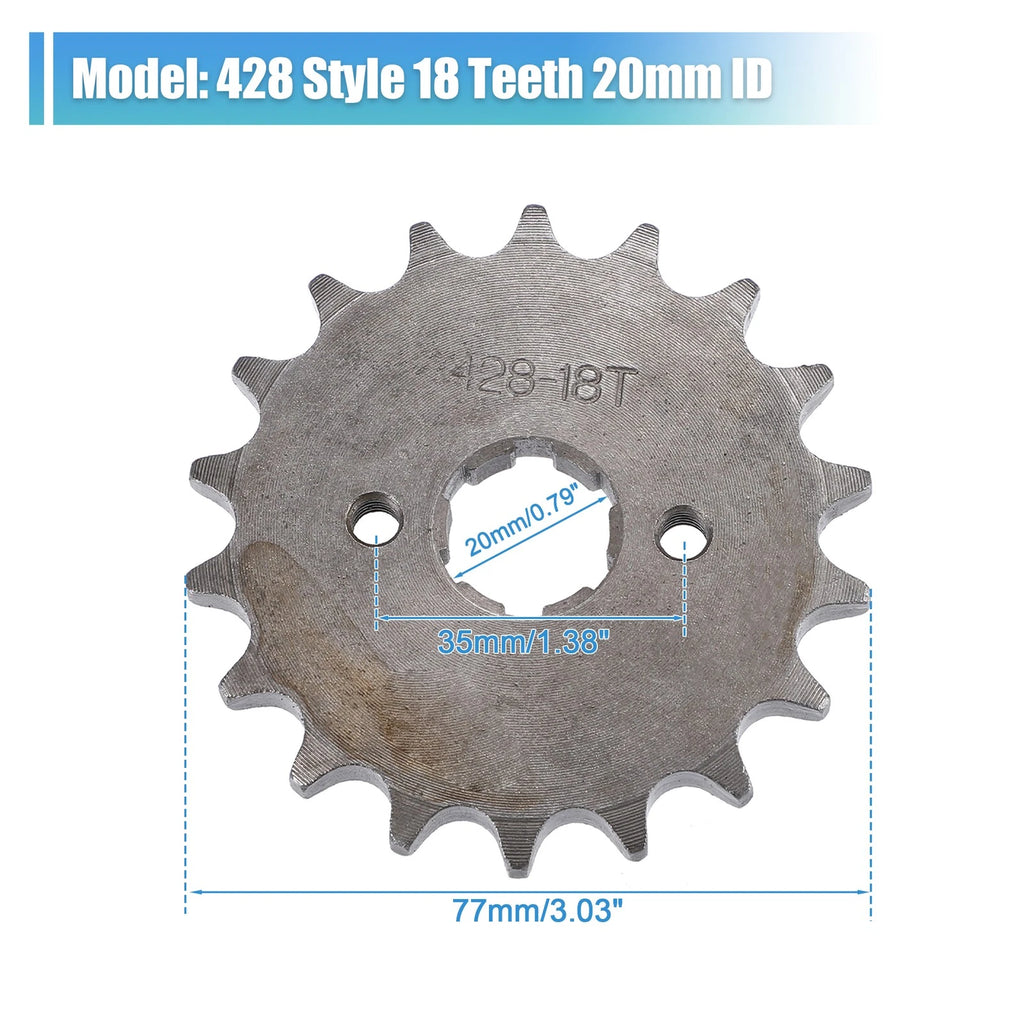 Front Engine Sprocket Set 18T 20mm ID for Dirt Pit Bike ATV (2010–2026)
