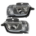 Front Headlight Assembly for Chevy Camaro (2010–2013) LH+RH Pair Clear Lens
