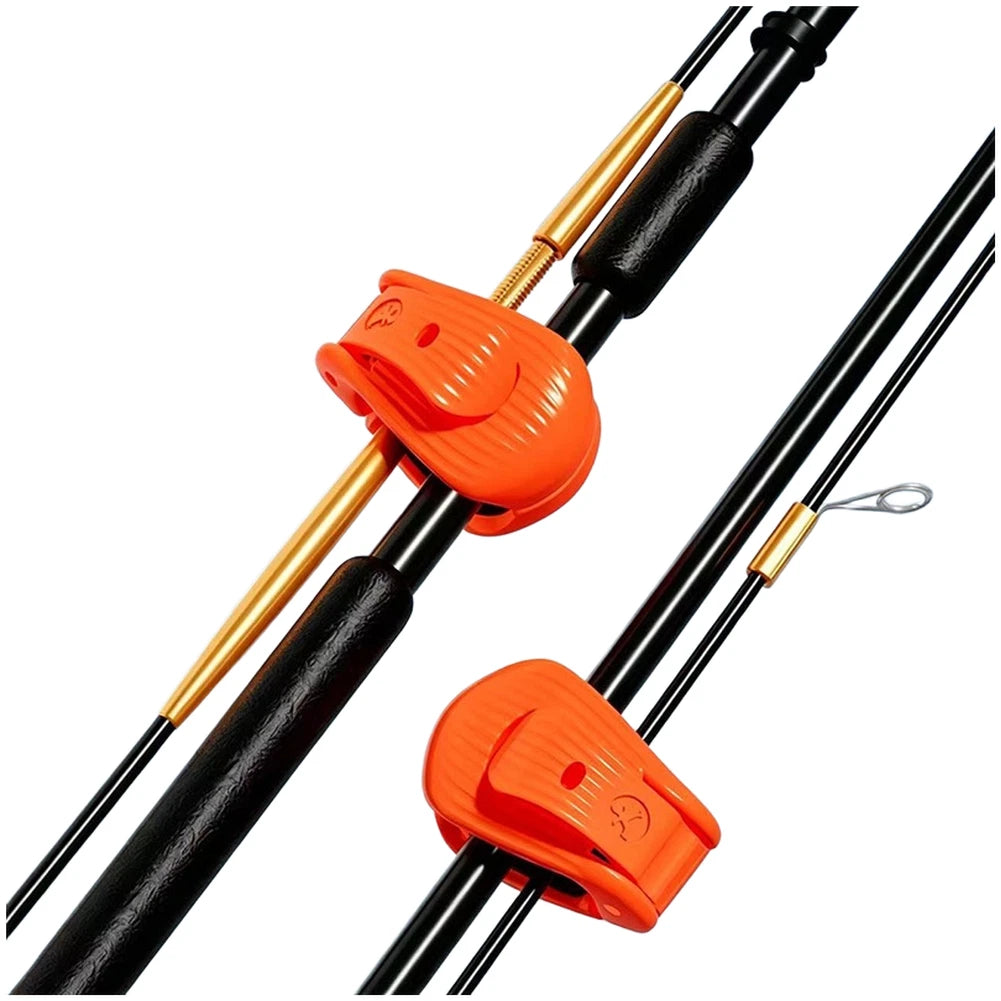 Fishing Rod Clamp Holder with Hook Hole and 2 Locking Modes