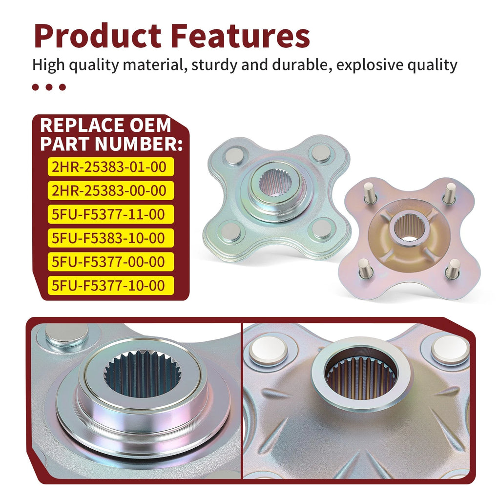 Set of 2 Rear Wheel Hubs for Yamaha Big Bear 400 YFM400 (2000–2006)