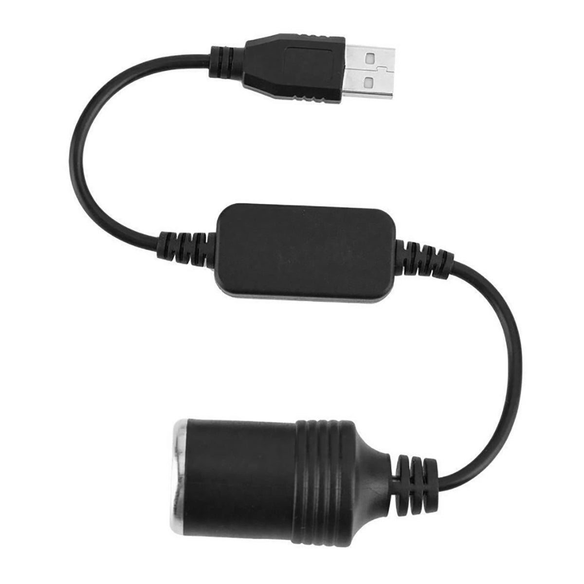 USB Car Voltage Conversion Line Socket Power Adapter Charger Cable Kit for