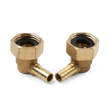 2X Brass Hose Barb Fitting Elbow 6mm x G1/2 for Pipe Connectors