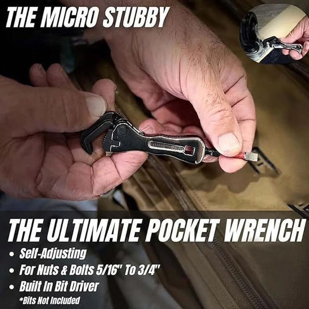 Compact Stainless Steel Adjustable Wrench for Home and Workshop