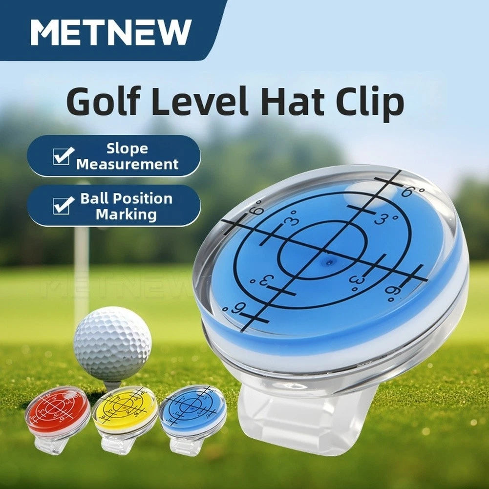 Golf Green Slope Indicator with Magnetic Cap Clip and Bubble Level