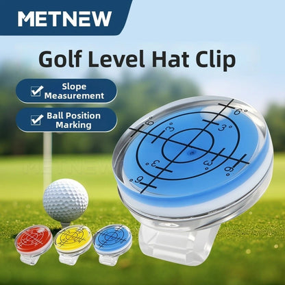 Golf Green Slope Indicator with Magnetic Cap Clip and Bubble Level