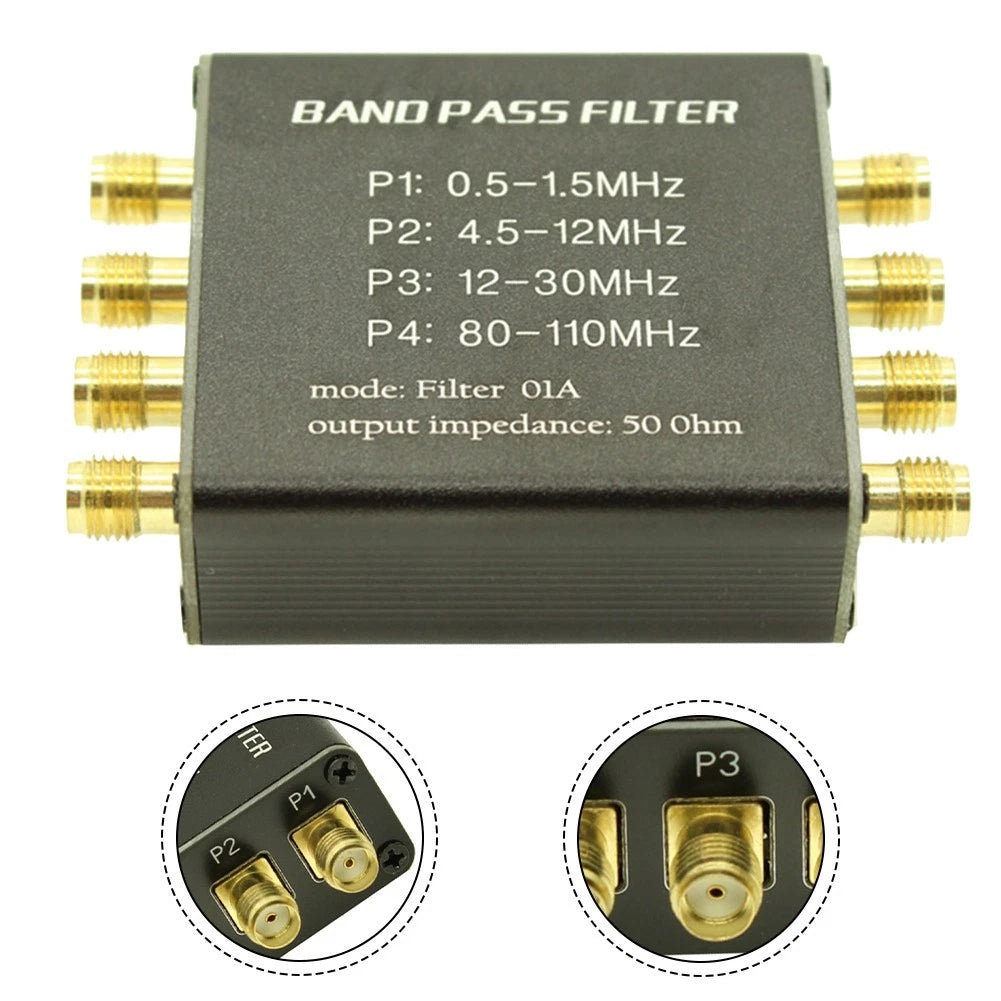 Radio PreFilter 50 Ohm for Malachite with 4PASS Filters (1Hz-300MHz)