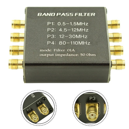 Radio PreFilter 50 Ohm for Malachite with 4PASS Filters (1Hz-300MHz)