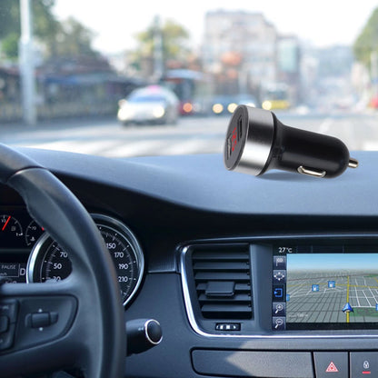 Dual USB Car Charger Adapter with LCD Display for 12V 24V Vehicle