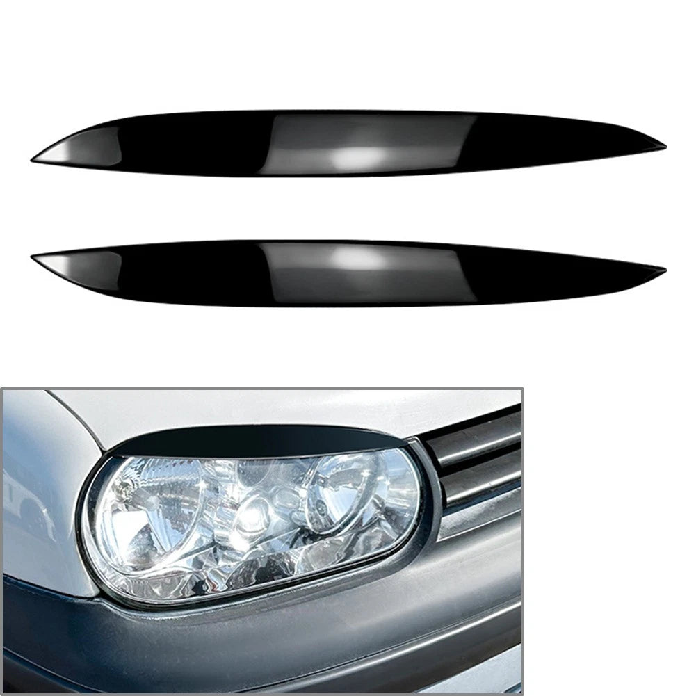 1 Pair ABS Headlight Eyebrow Eyelid Cover Trim for VW Golf MK4 (1997–2005)