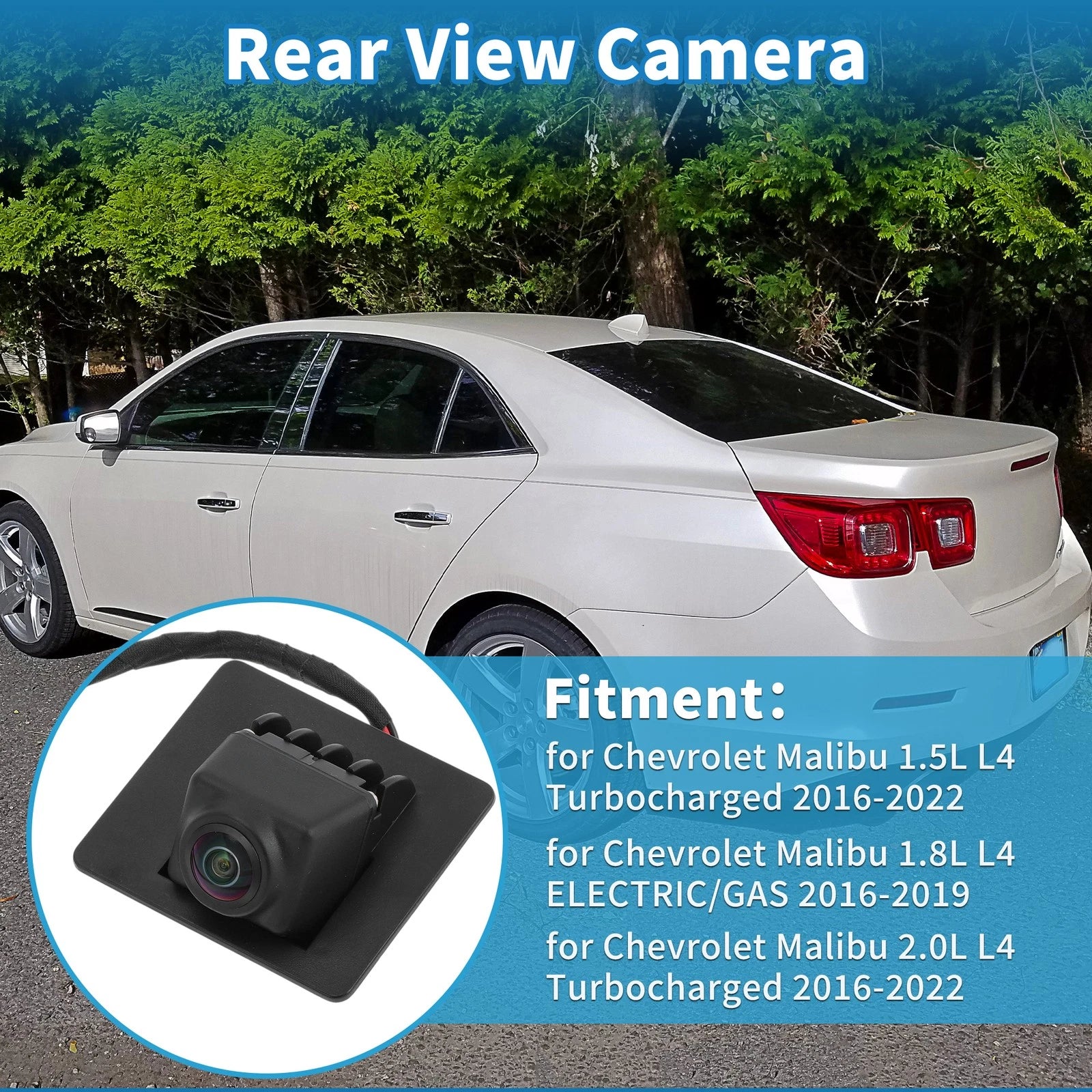 Rear View Park Assist Backup Camera for Chevrolet Malibu (2016–2022)