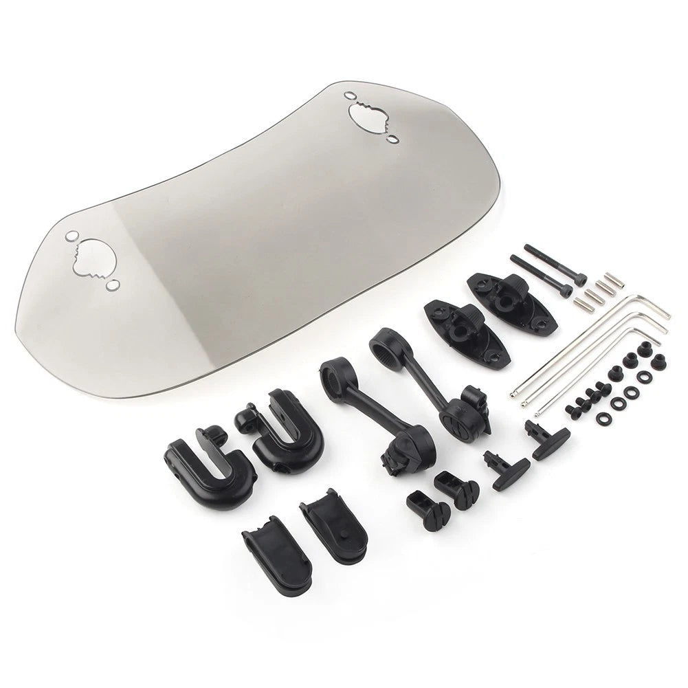 280mm Clip-On Windshield Extension Spoiler for Motorcycle