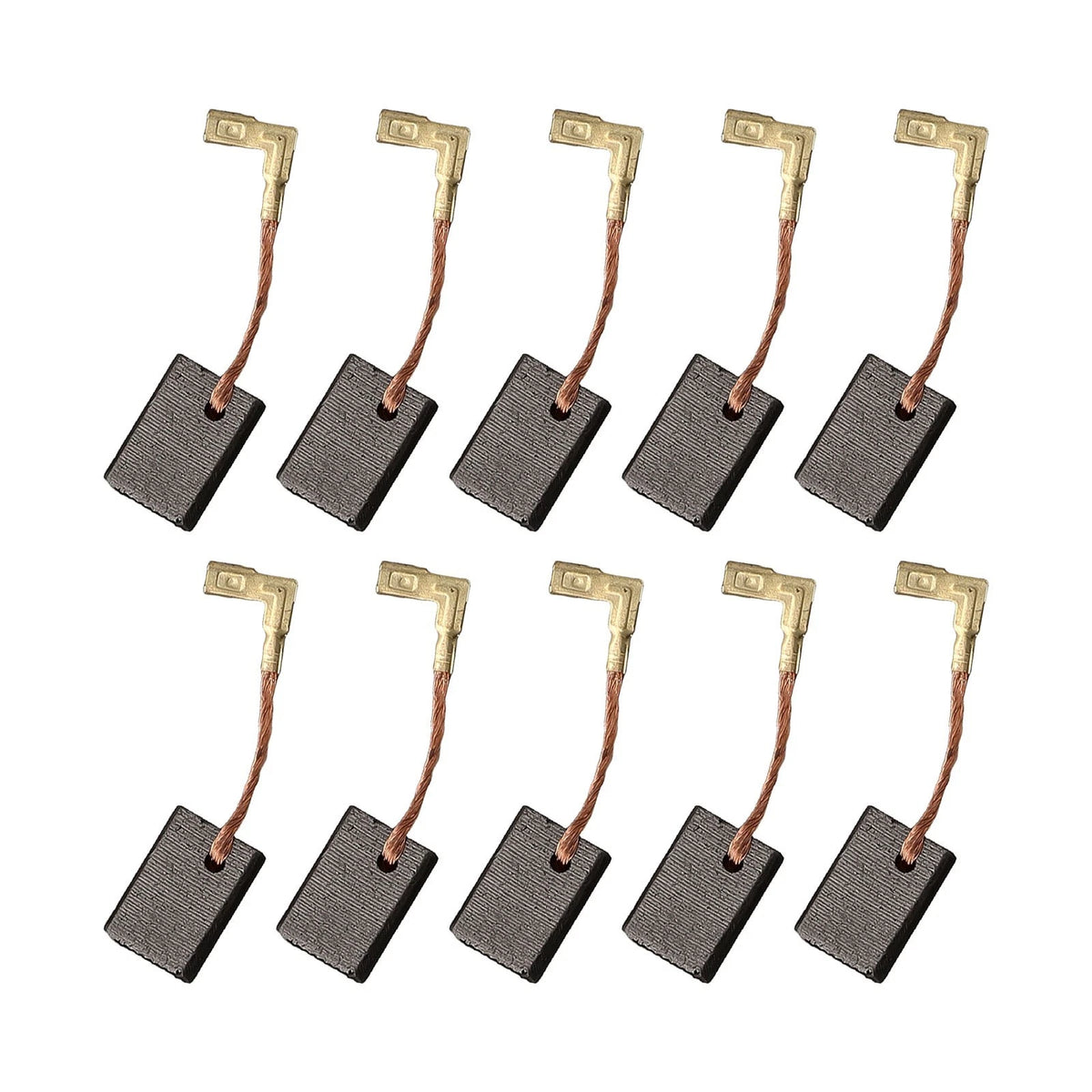 Set of 10 Carbon Brushes CB325 for Various Applications (16 x 11 x 5 mm)