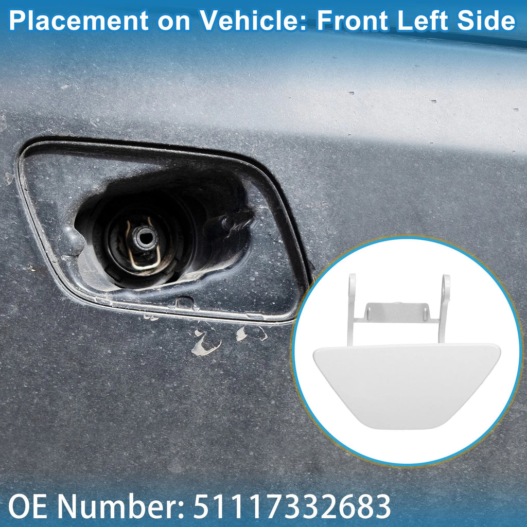Washer Nozzle Cover Cap Front Left Replacement for BMW 528i (2014–2016)