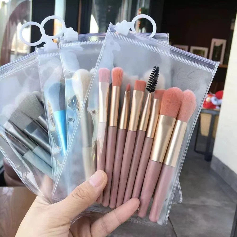 2X Portable Brush Set for Makeup Application (Foundation, Blush, Eyeshadow)