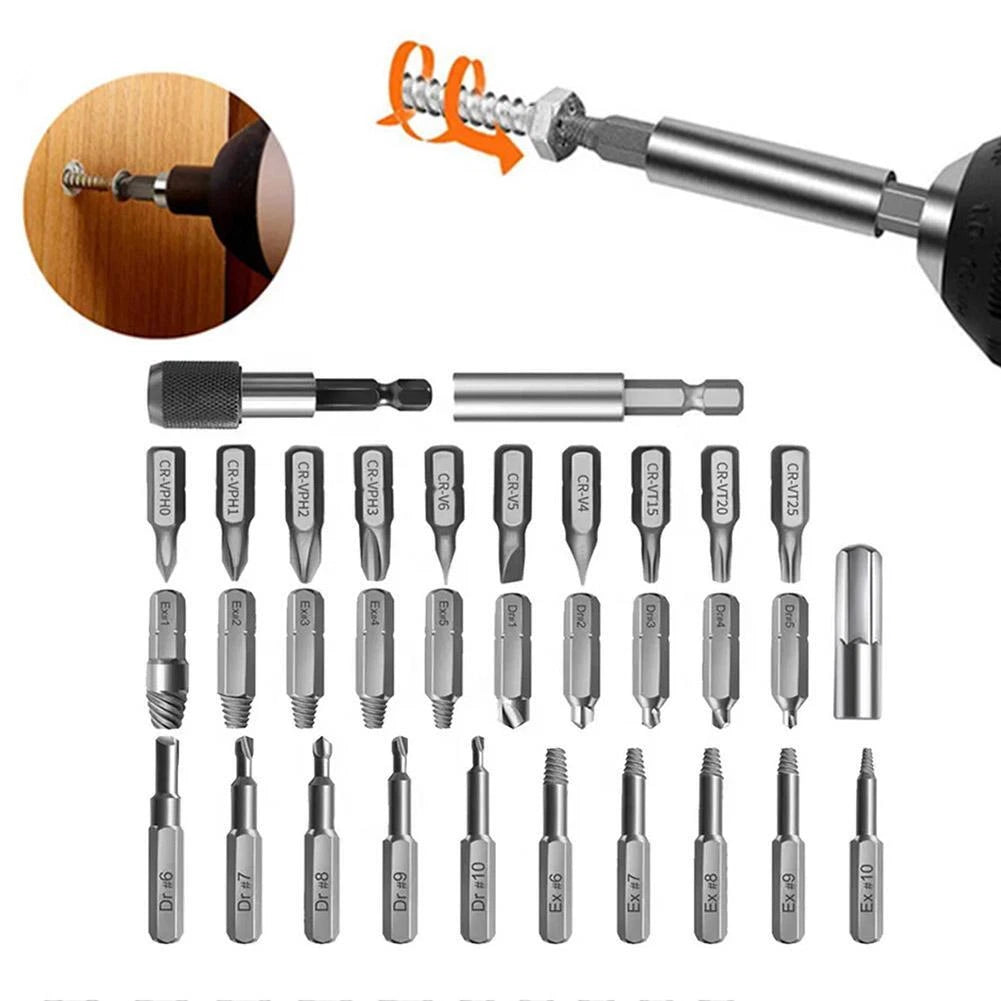 33pcs Screw Extractor Set for Universal Use