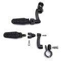 Saddle FootPeg Arched Footrest for Harley (1.25" Engine Guard, Black)