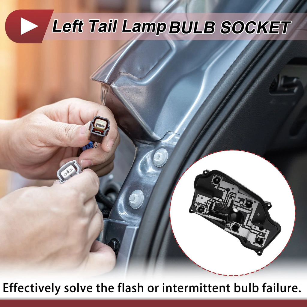 1 Pc Left Tail Light Socket for Citroen Celysee (2013–2016) Lamp Bulb Connector