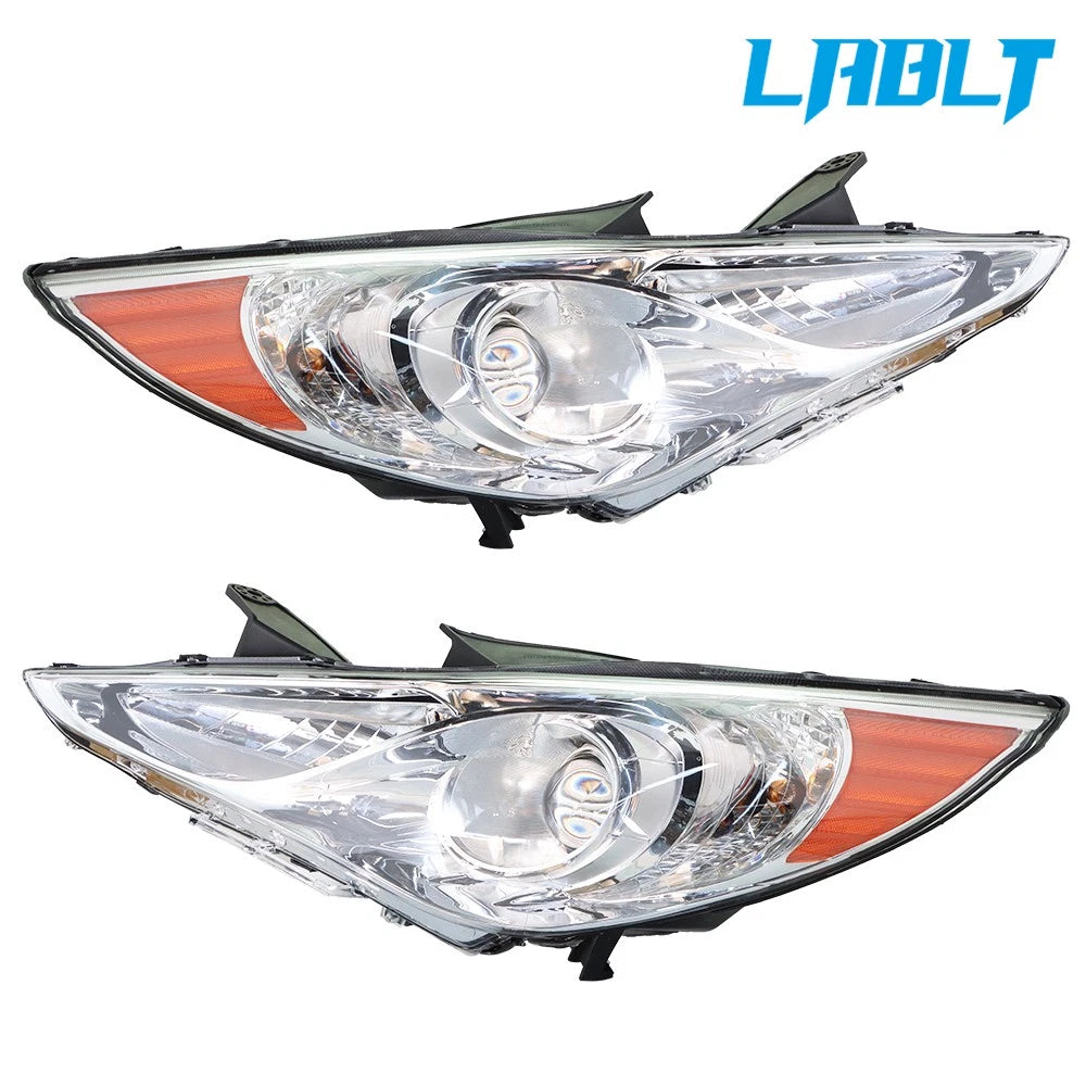 2X Chrome Halogen Projector Headlights for Hyundai Sonata (2011–2014)