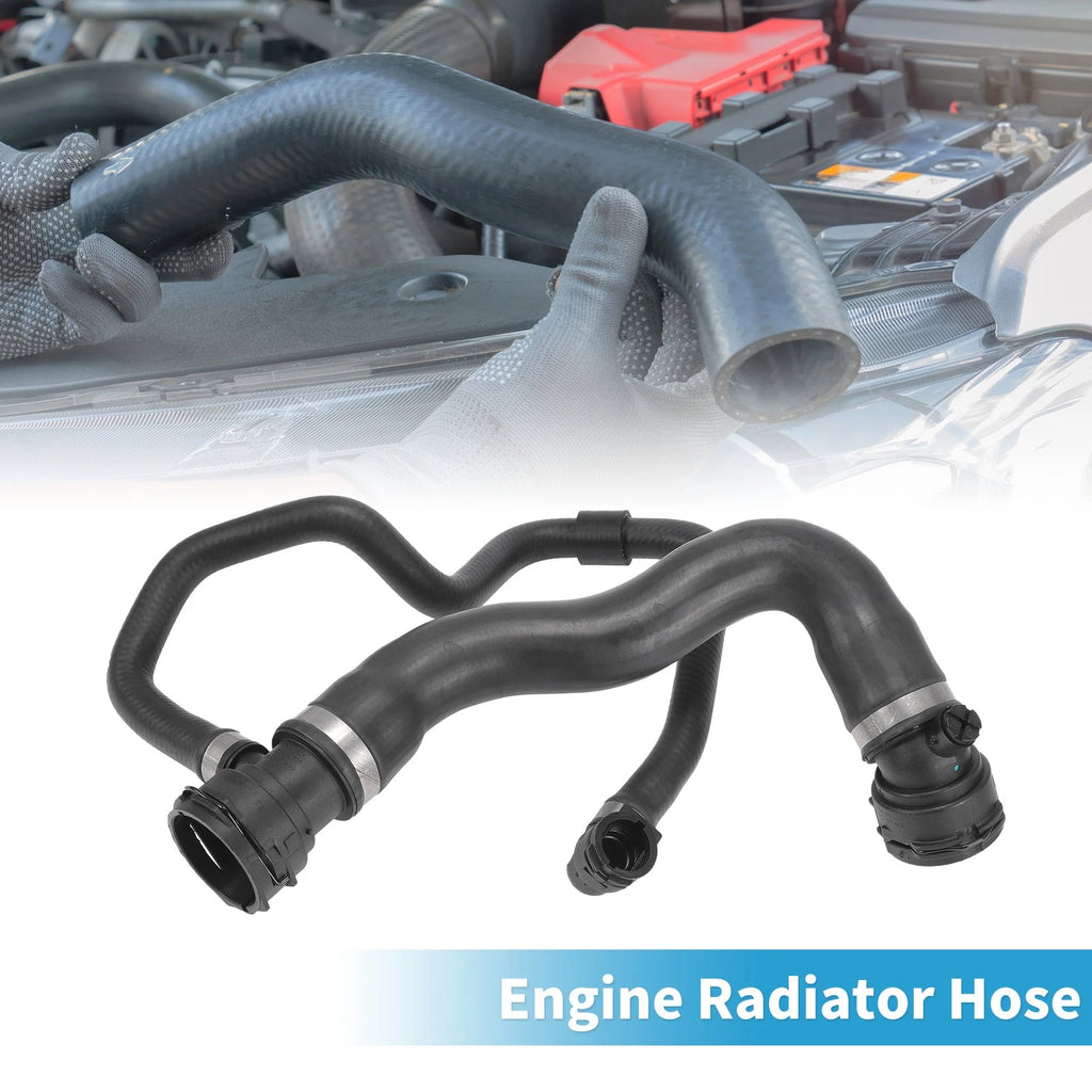 Engine Radiator Hose Replacement for BMW 528i 2.0L (2012–2016) Rubber Black