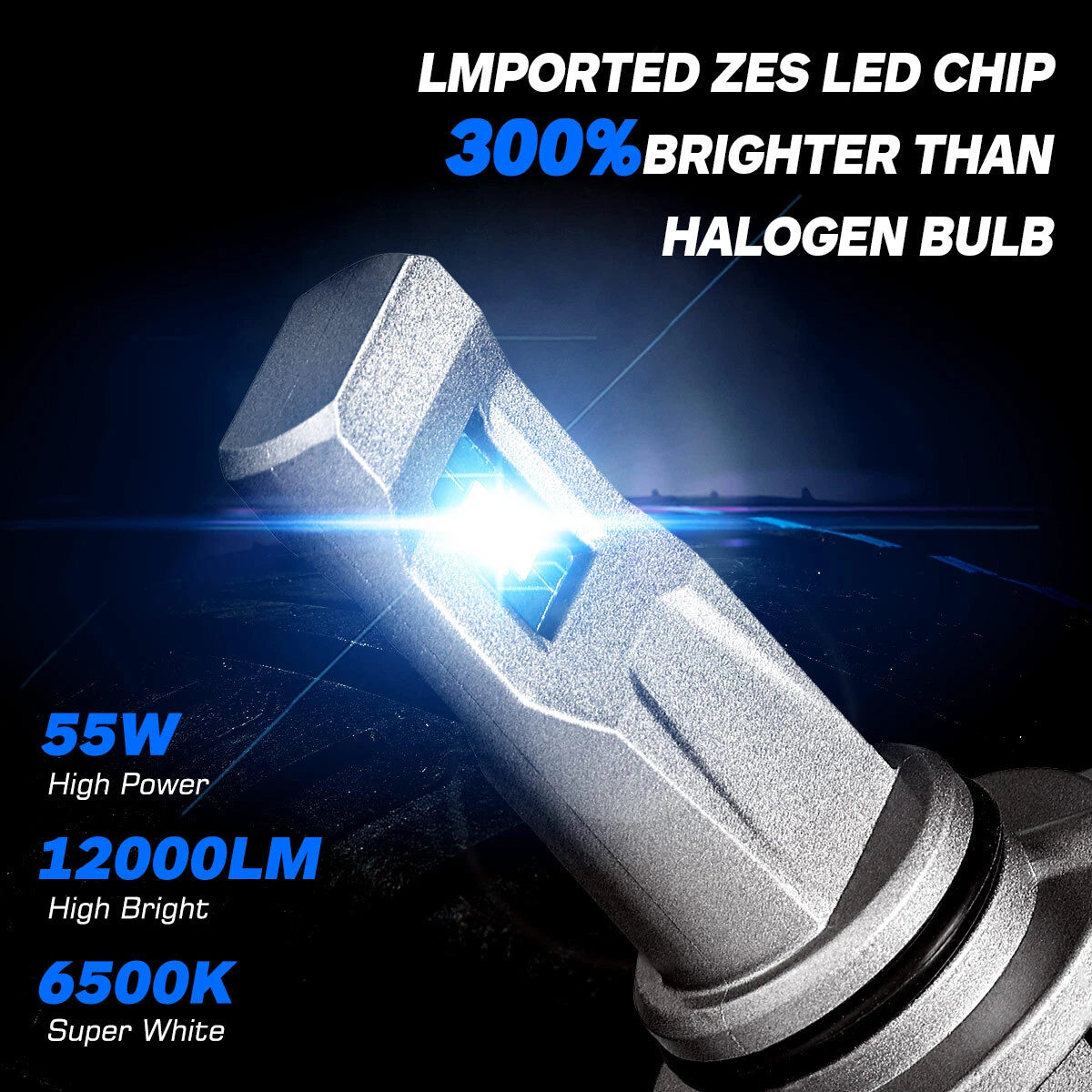 2X NOVSIGHT 9006 HB4 LED Headlight Bulbs for