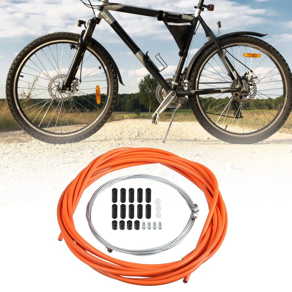 Universal Bicycle Shift and Brake Cable Kit for Orange (Fits Most) (N/A)