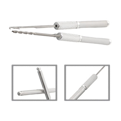 2X Needle Tool Set for Coarse Fishing (Portable, Silver)