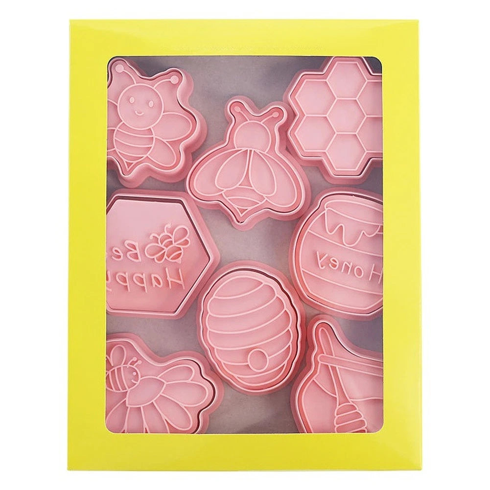 8 Piece Bee Cookie Cutters Set for Baking Tools