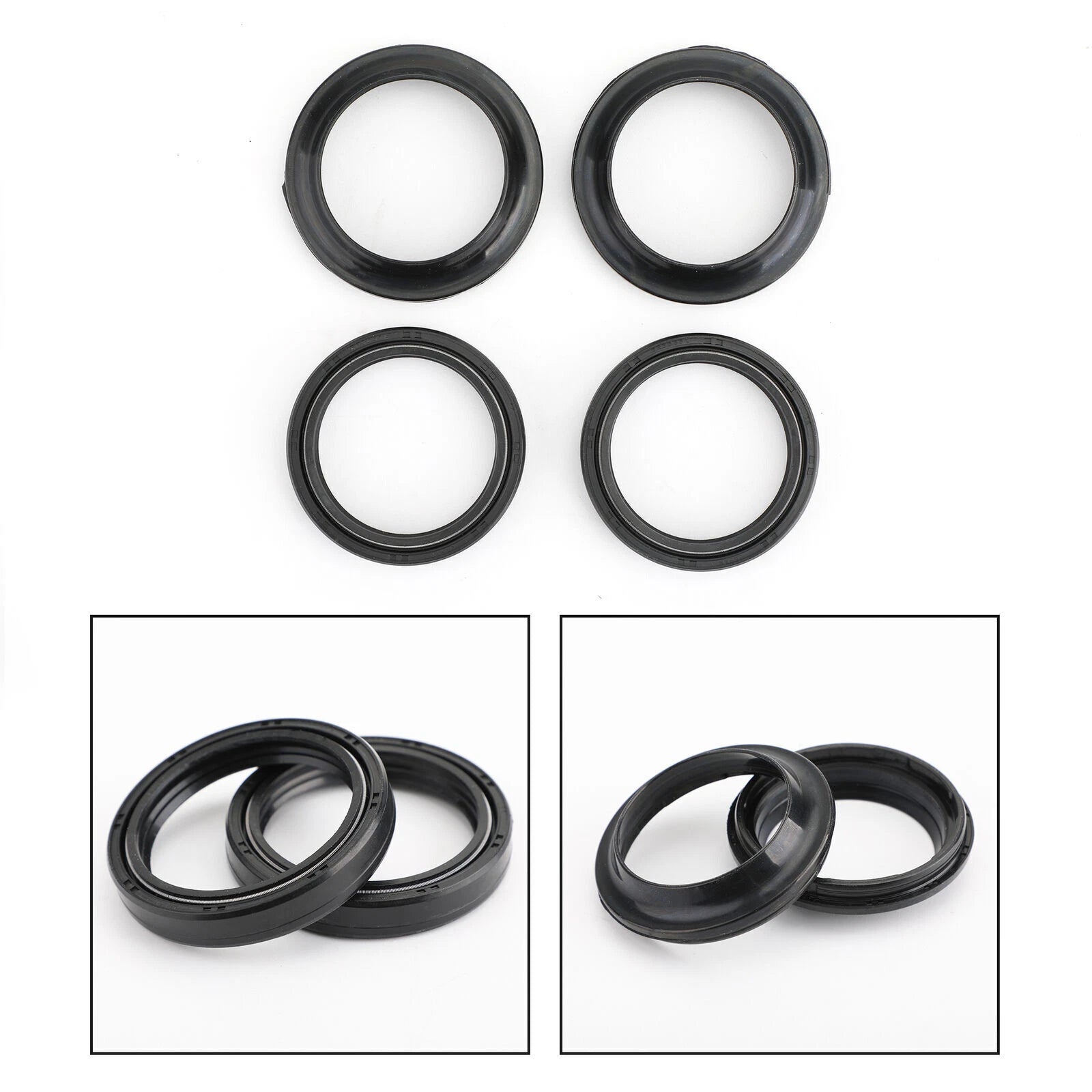 Fork Oil Dust Seal Kit 56-137 43mm for Kawasaki KDX KLX KX ZX ZZR VN (1980–2023)