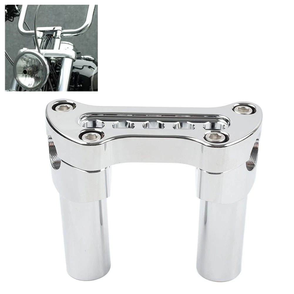 3.5" Handlebar Riser & Top Clamp for Harley Dyna Softail Sportster