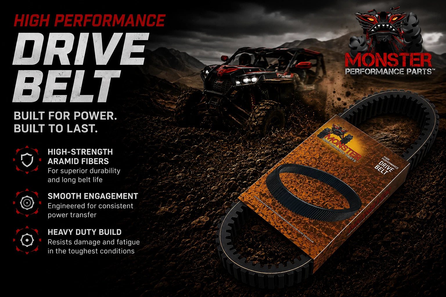 Monster Performance Drive Belt for Polaris (3211169)