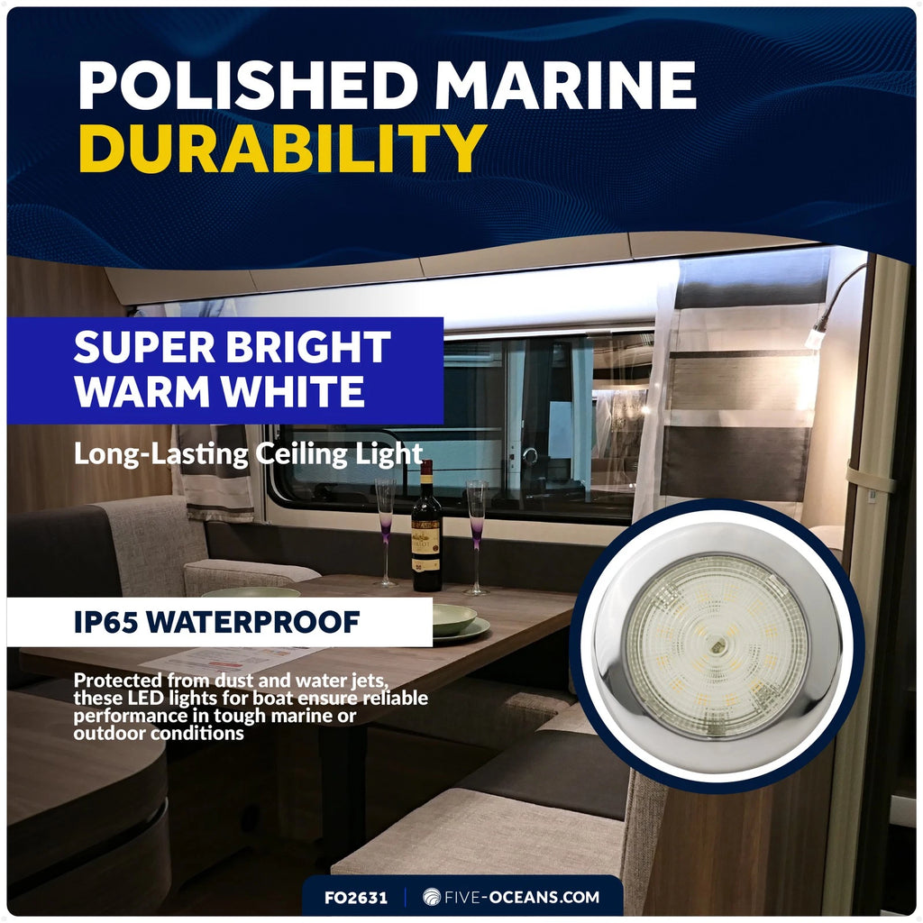 LED Interior Dome Light for Various Vehicles (12V)