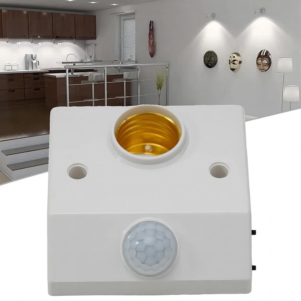 E27 Base LED Lamp Holder with Infrared Sensor for AC110-240V Power