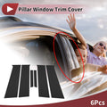 Door Pillar Window Trim Replacement for Chevrolet Aveo Sedan Black Front Rear (2009–2015)