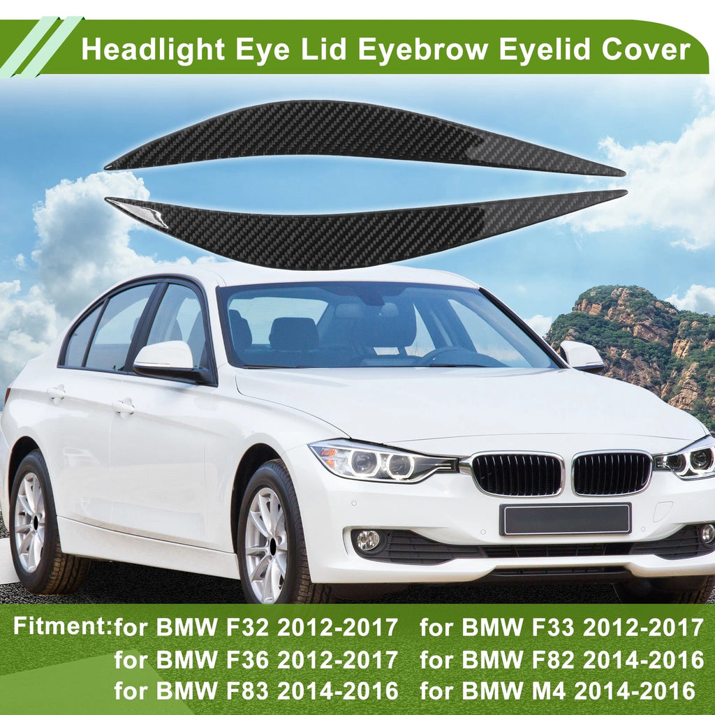 Headlight Eyebrow Cover Replacement for BMW F32 (2012–2017) Carbon Fiber