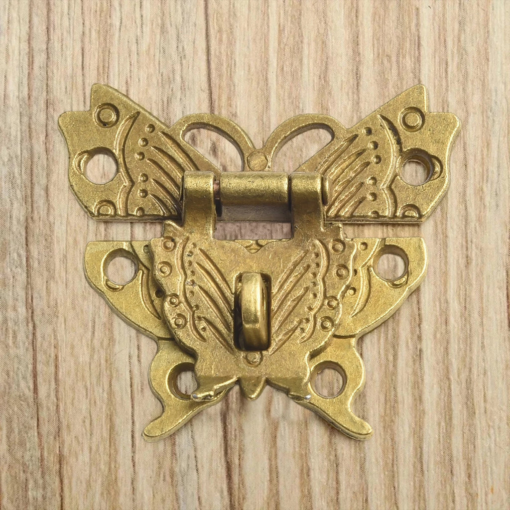 Antique Bronze Hasp Latch for Decorative Boxes (No specific years/models)