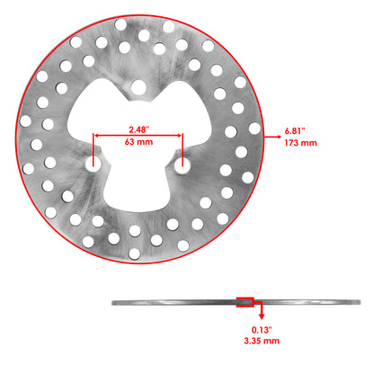 Caltric Front Brake Disc & Caliper Replacement for Honda Sportrax 400 (1999-2001)