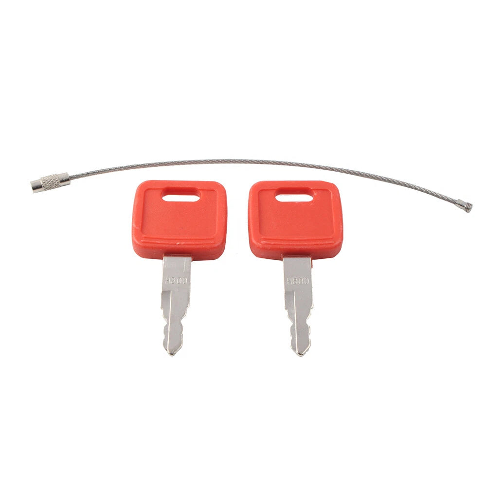 Ignition Key w/Key Ring Fit John Deere Excavator AT194969 #AT147803 #H800 2PCS