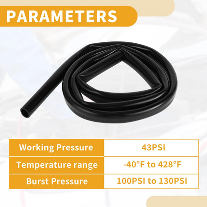 Silicone Vacuum Tubing Hose 5.5FT 5/8" ID 2mm Thickness for Air Water