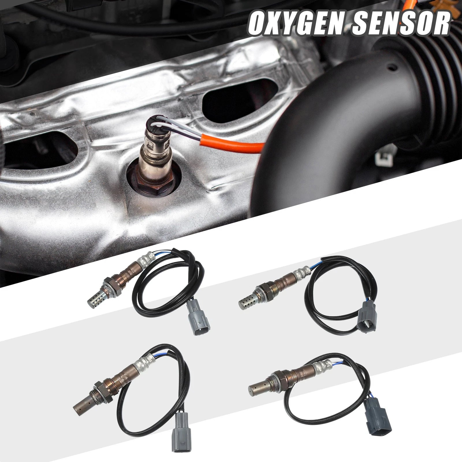 4 O2 Oxygen Sensors Upstream Front Rear Replacement for Toyota RAV4 (2001–2003)