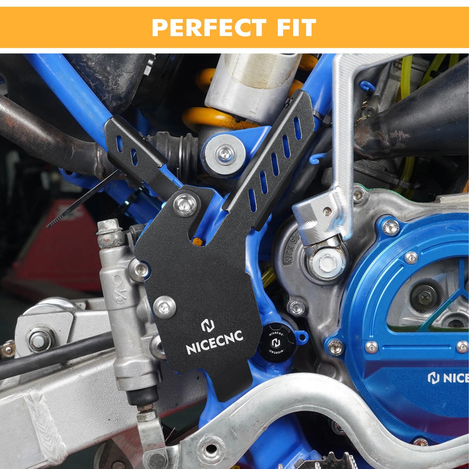NICECNC Frame Side Cover Fairing Protector Guards Kit for Yamaha YZ85 (2002–2021)