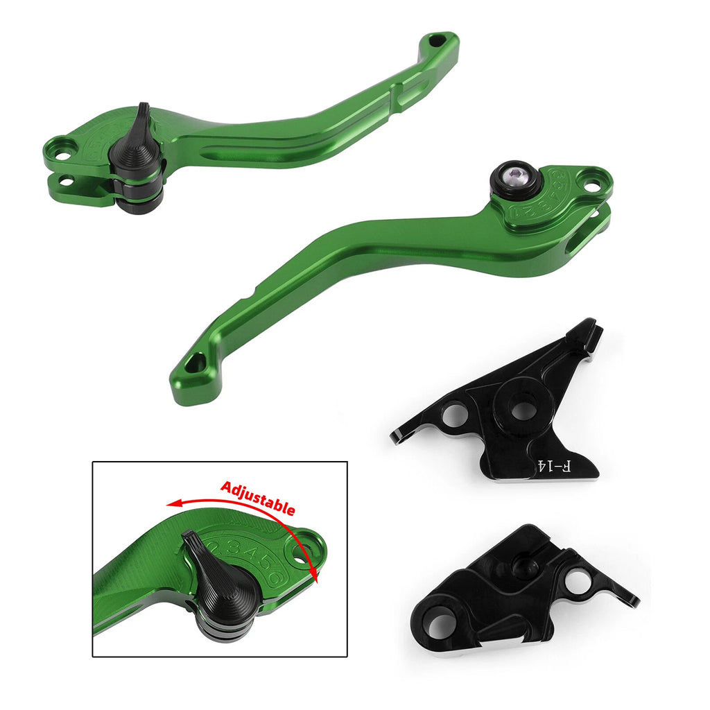 CNC Short Clutch Brake Lever for Kawasaki ZZR600 ZXR400 Z750S ZX9R ER-5 (1990–2009)