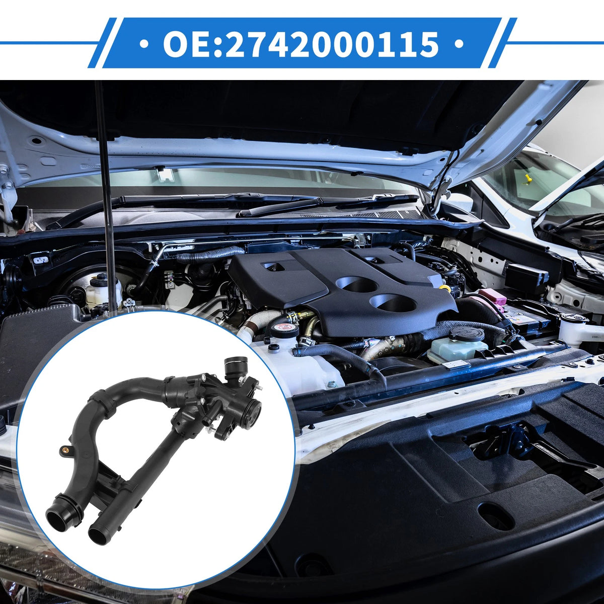 Engine Coolant Thermostat Housing Assembly for Mercedes-Benz C300 (2015–2018)