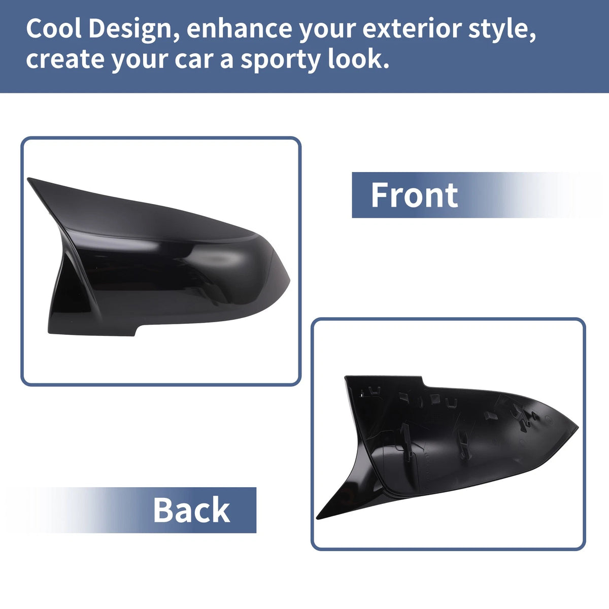 1 Pair Rearview Mirror Cover Cap for BMW 1 Series F20 (2011–2018)