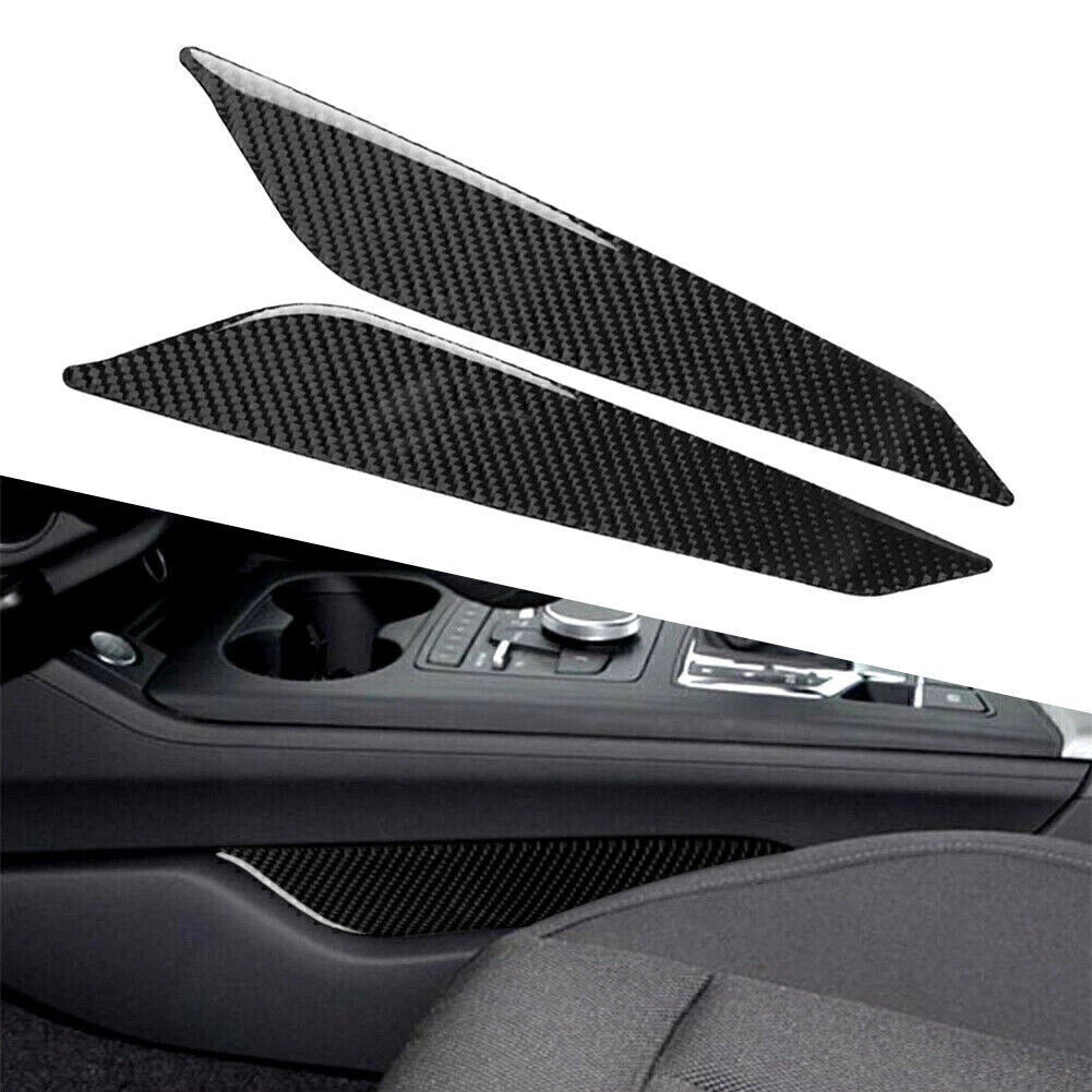 Interior Gear Shift Side Panel Cover Trim for Audi A4 B9 (2017–2020) Carbon Fiber