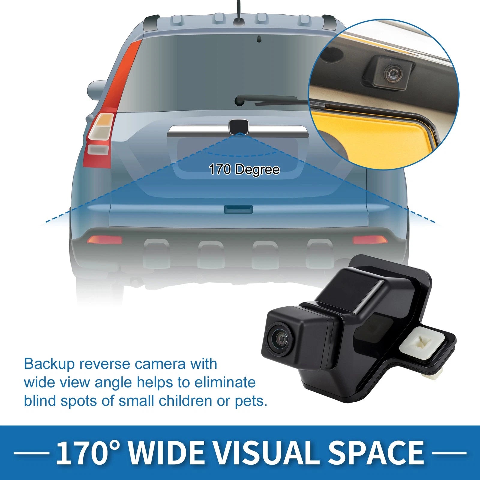 Rear View Backup Reverse Park Assist Camera Replacement for Toyota 4Runner (2016–2021)