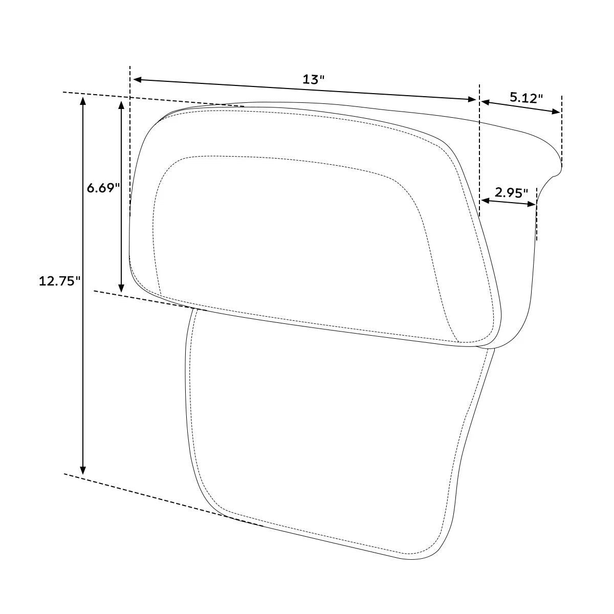 Trunk Backrest Pad for Harley Road King Glide (2014–2023)