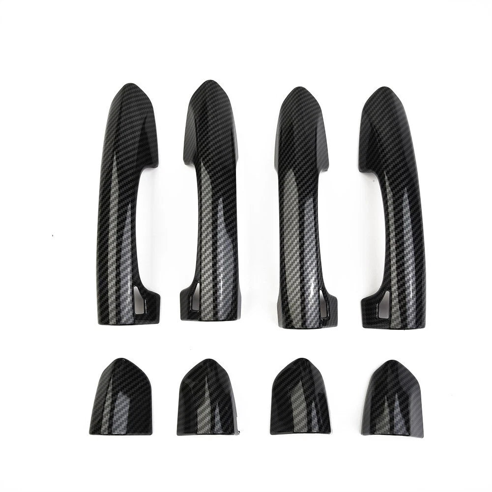 Set of 4 Handle Cover Trim for (2015–2020) Carbon Fiber ABS