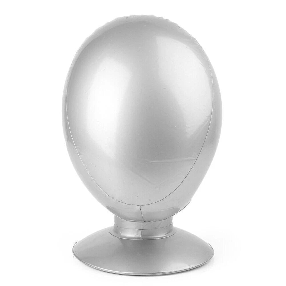 PVC Inflatable Mannequin Head for Hats Show (Durable Silver Torso)