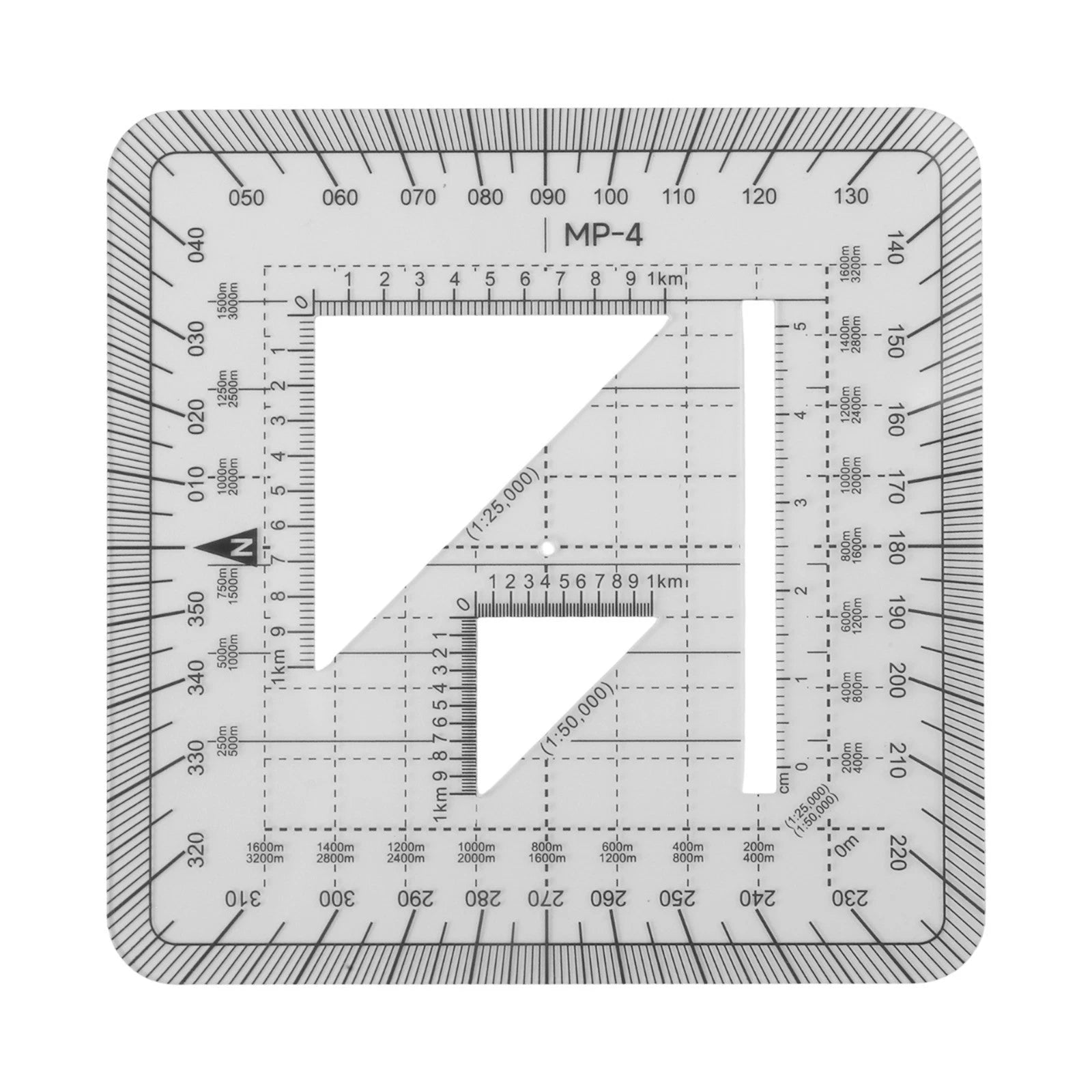 Protractor for Accurate Measurements in Land Navigation